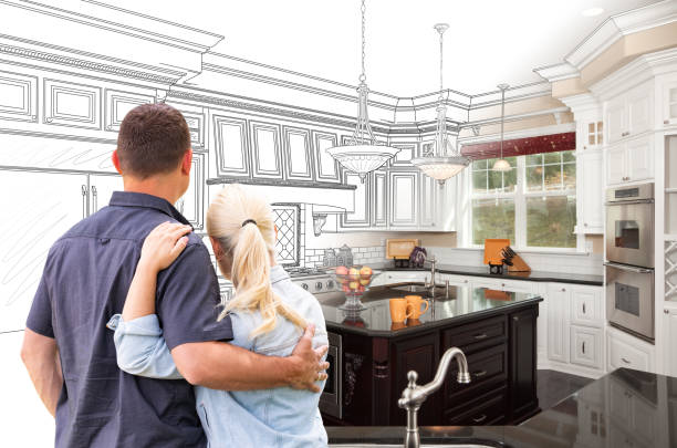 Professional Kitchen Island Installation technician working in Aston, PA
